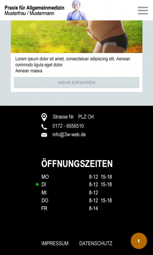 Mobile Ansicht Footer