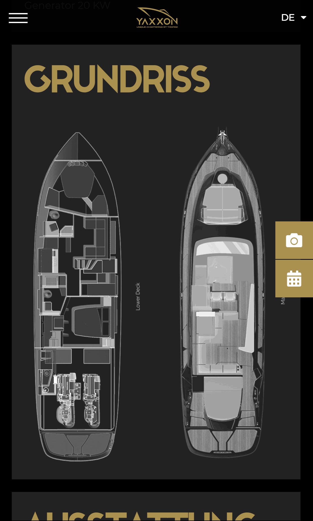 Mobile Ansicht Yachtdetail Info